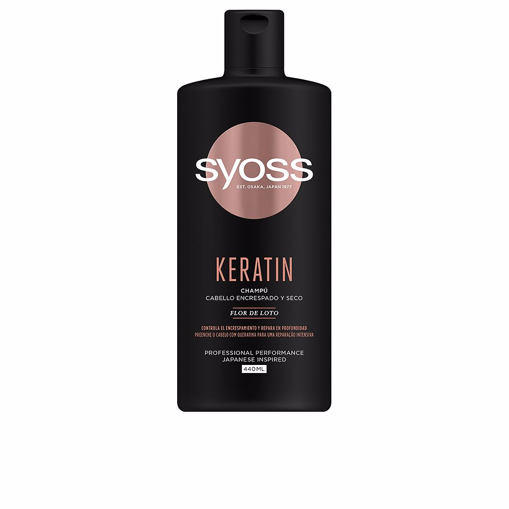 KERATIN Shampoo para cabelos crespos e secos 440 ml