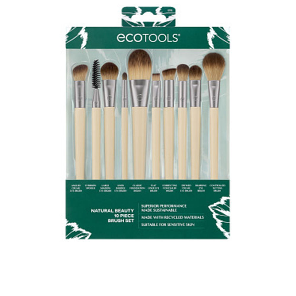 Conjunto de 10 pincéis de maquiagem Natural Beauty