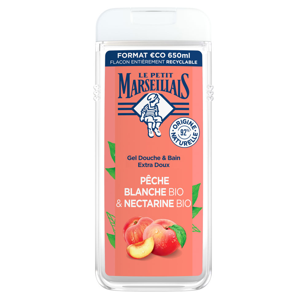 LE PETIT MARSEILLAIS gel de banho pêssego e nectarina 650 ml