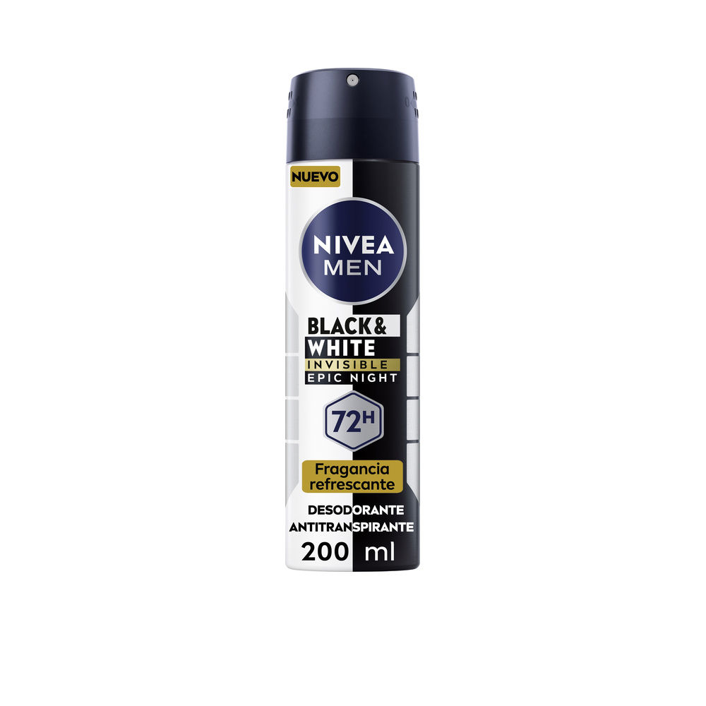 MEN BLACK & WHITE INVISIBLE desodorante noturno Epic Night Spray 200 ml