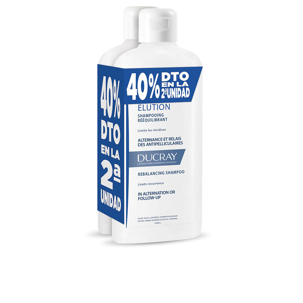 ELUCION duo de shampoo anticaspa reequilibrante 2 x 400 ml