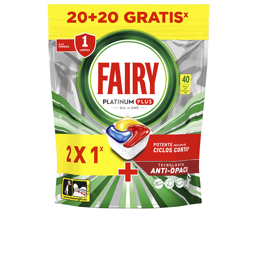 FAIRY PLATINUM PLUS lava-louças 40 cápsulas