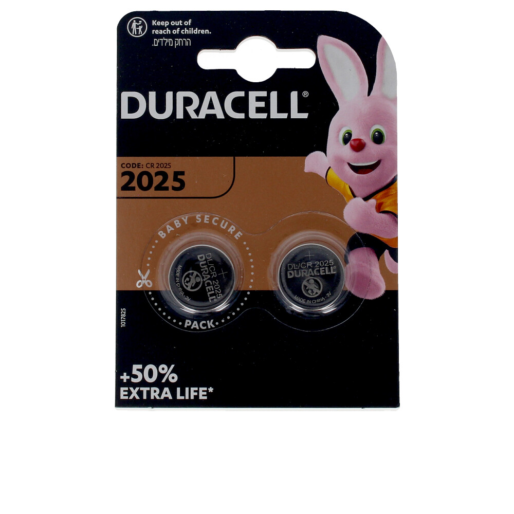 DURACELL BUTTON LITHIUM 3V 2025 DL/CR2025 pacote de baterias x 2 u