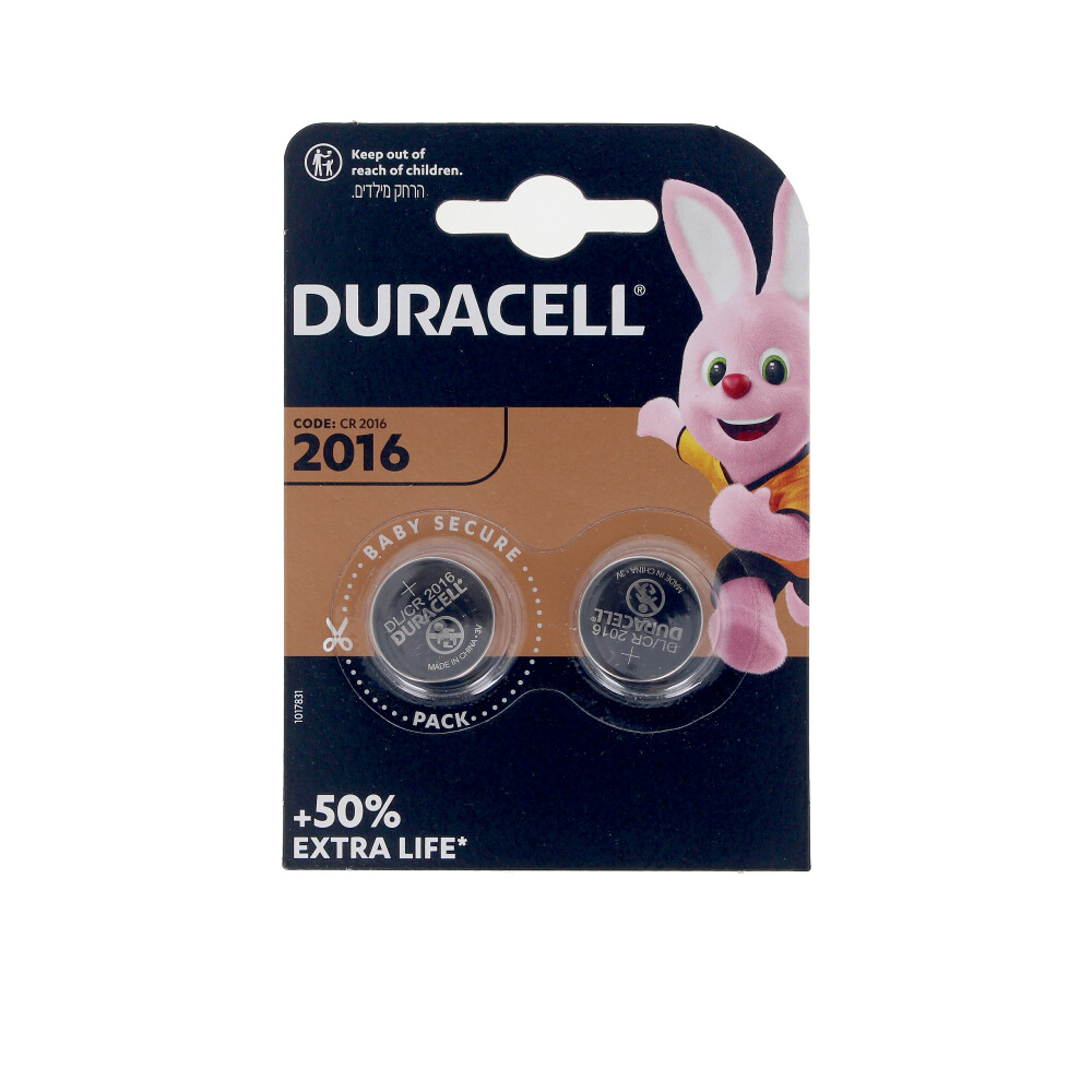 DURACELL BUTTON LITHIUM 3V 2016 DL/CR2016 pacote de baterias x 2 u