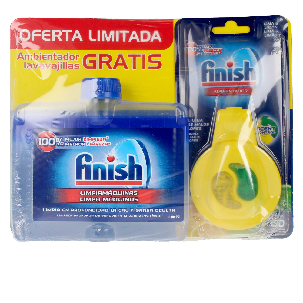 Limpador de máquinas FINISH 250 ml + ambientador para lava-louças 2 unidades