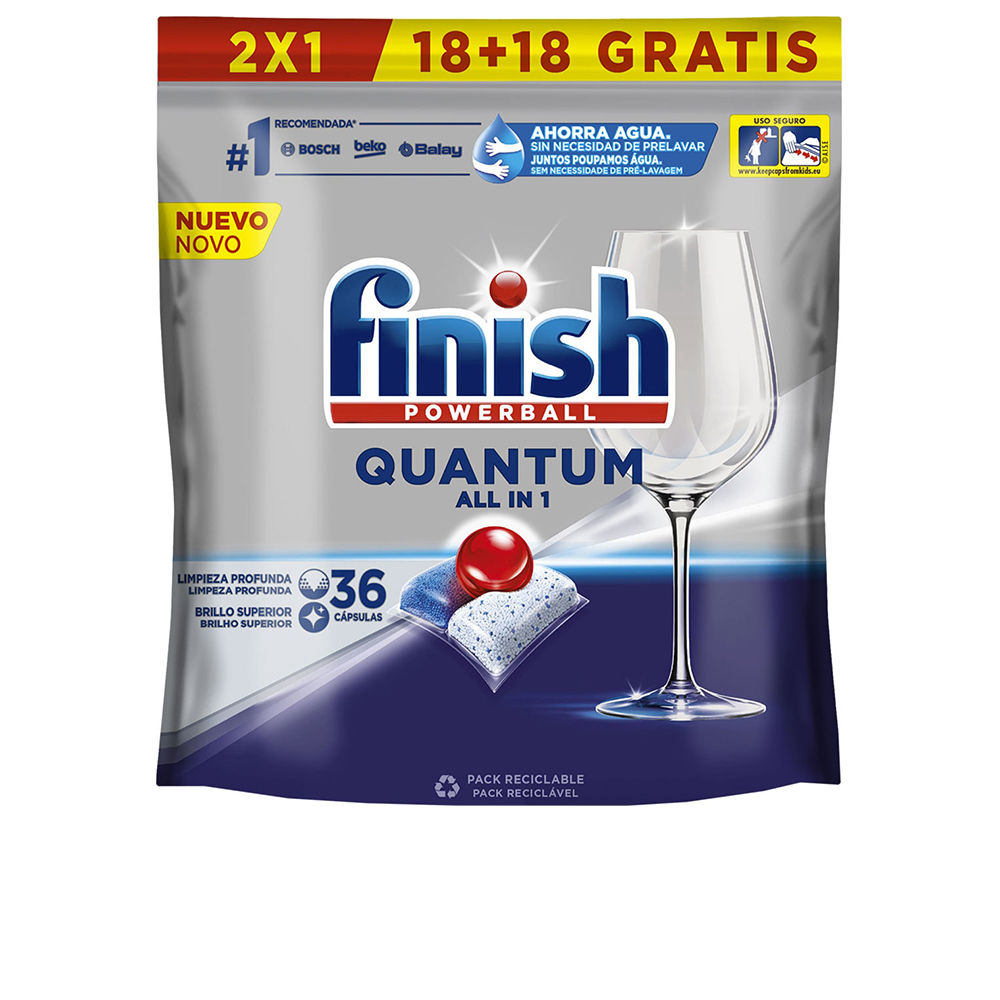 FINISH POWERBALL QUANTUM máquina de lavar louça 36 comprimidos