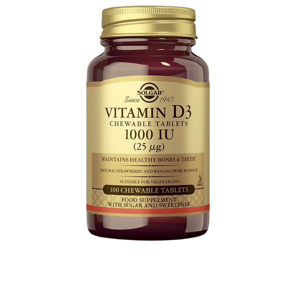 VITAMINA D3 1000 UI 25 µg comprimidos mastigáveis 100 u