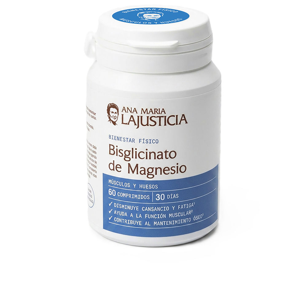 Comprimidos de bisglicinato de magnésio para músculos e ossos, 60 unidades