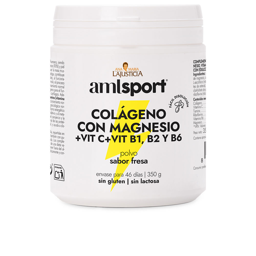 COLÁGENO COM MAGNÉSIO + VIT.C + VIT.B1.B2.B6 sabor morango pol 350 gr
