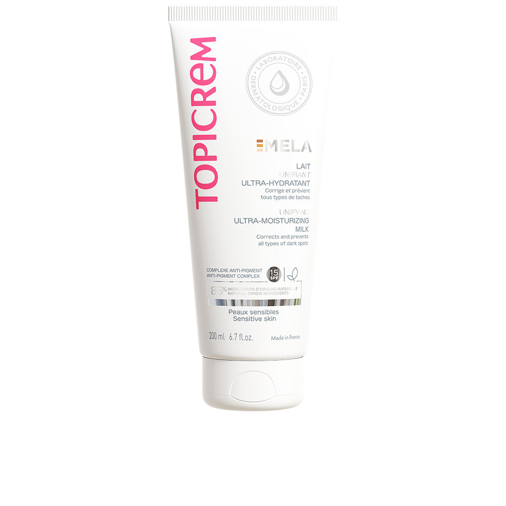 Leite corporal unificante ultra-hidratante MELA SPF15+ 200 ml