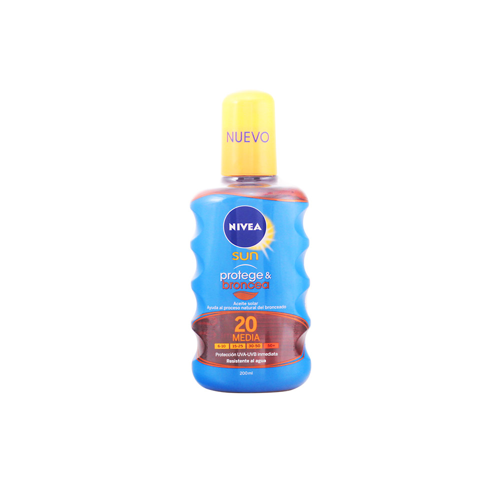 Óleo protetor solar e bronzeador FPS20 200 ml